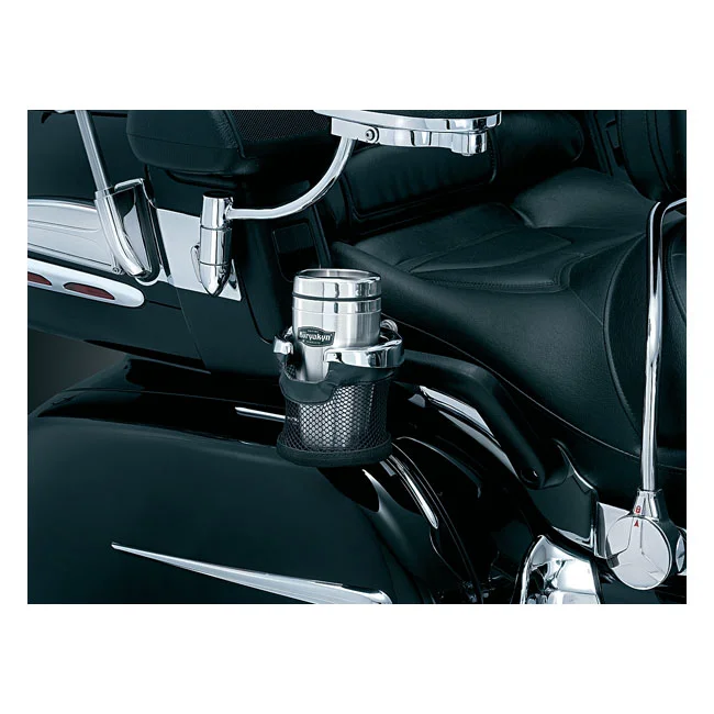 Kuryakyn Passenger drink holder w/mesh basket