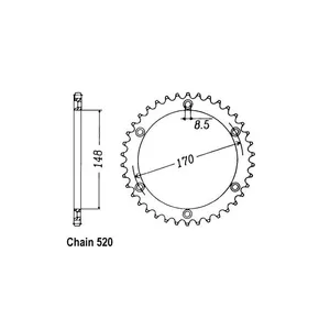 JT Sprockets JT Rear Sprocket 828.42