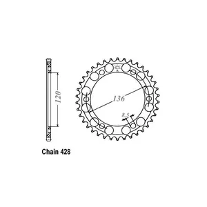JT Sprockets JT Rear Sprocket 1847.55