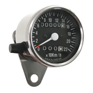 MCS Mini speedo, 2:1 mph. with tripmeter chrome
