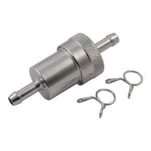 MCS Chrome aluminum fuel filter, 5/16"