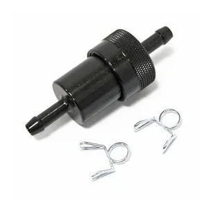 MCS Black aluminum fuel filter, 1/4"