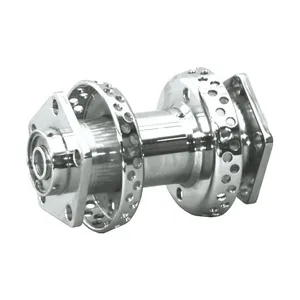 MCS Chrome dual flange hub, 7/16 & 3/8 holes