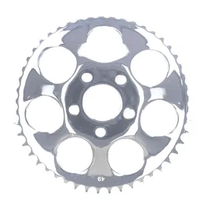 MCS Rear sprocket, chrome. 49t