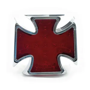 MCS Maltese cross billet LED taillight. Red lens