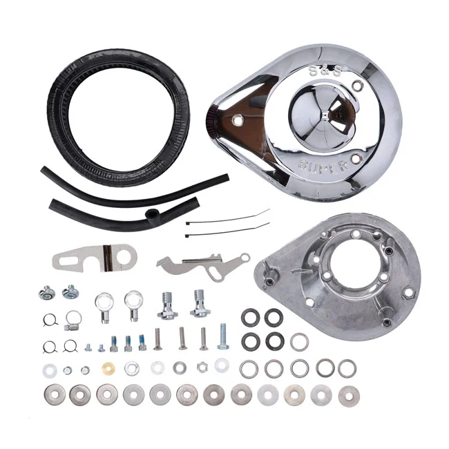 S&S Teardrop air cleaner assembly. Chrome