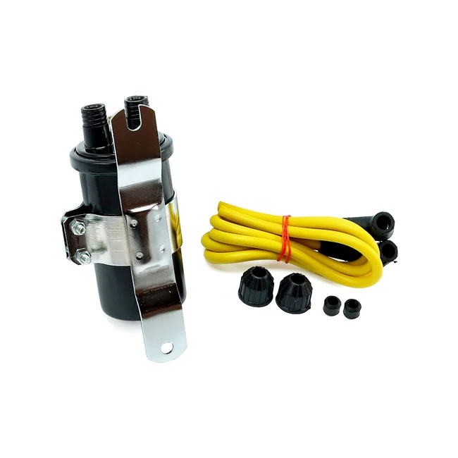 MCS Round custom ignition coil kit, 12v. Black - 900441