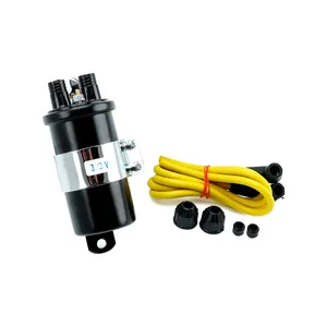 MCS Round custom ignition coil kit, 12v. Black