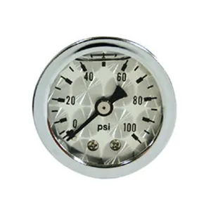 MCS Oil pressure gauge, ''Engine-Turned'' face. 0-100 PSI