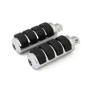 MCS Comfort foot pegs. Large diameter. Chrome