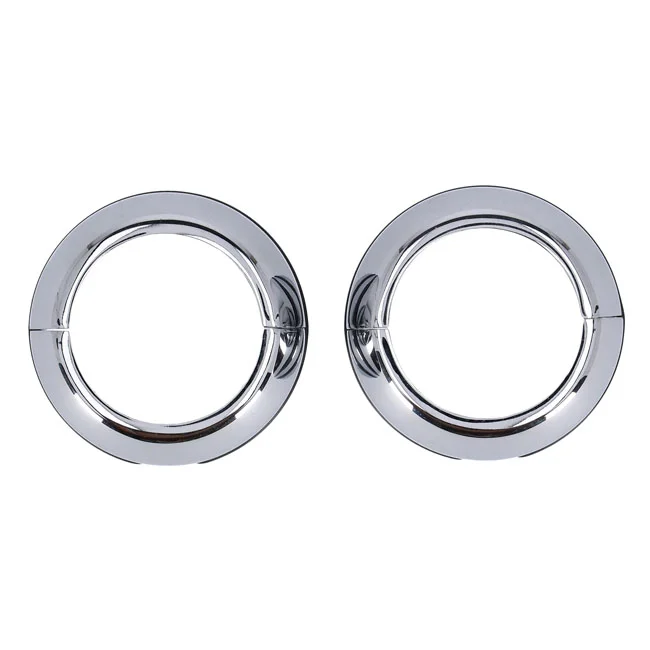 MCS 2-piece chrome fork boot covers - 46590-05