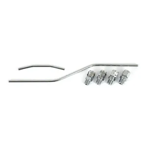 MCS Shovel rocker box oil line kit. Chrome