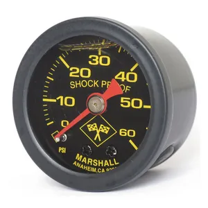 Marshall Marshall oil pressure gauge, 0-60 PSI. Black housing
