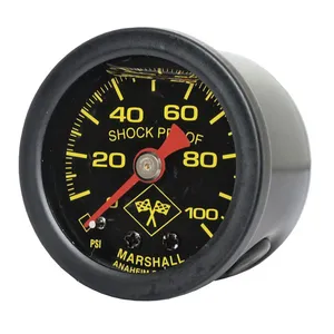 Marshall Marshall oil pressure gauge, 0-100 PSI. Black housing
