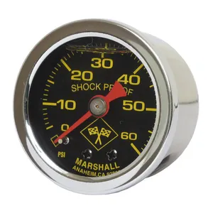 Marshall Marshall oil pressure gauge, 0-60 PSI. Stainless housing