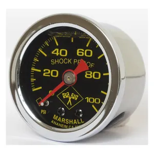 Marshall Marshall oil pressure gauge, 0-100 PSI. Stainless housing