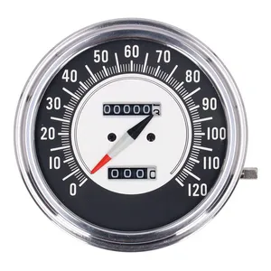 MCS FL speedometer, ''68-72 face'', black/silver. 2:1 mph