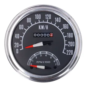 MCS FL speedo/tachometer, ''73-84 face'', black. 1:1 kmh