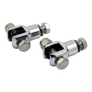 MCS Passenger foot peg stud assembly. 3/8". Chrome