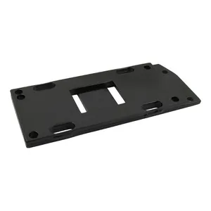 MCS 4-speed transmission mount plate. Black
