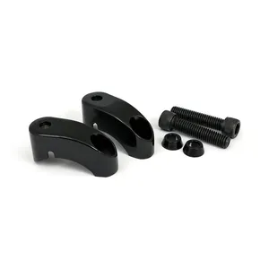 MCS Shortened turn signal mount kit. Front, gloss black