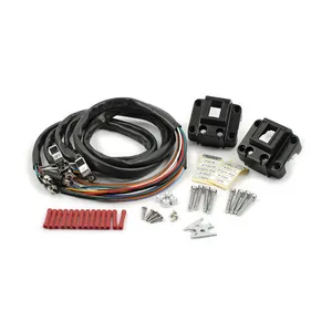 MCS Handlebar switch housing kit. Black/chrome
