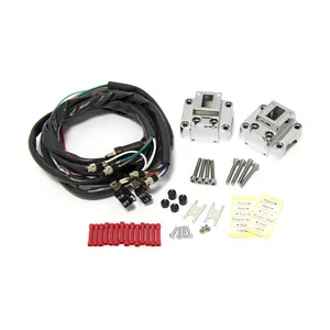 MCS Handlebar switch housing kit. Chrome/black