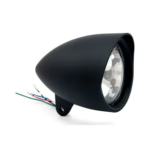 MCS Smoothie 4-1/2" headlamp with round visor. Black