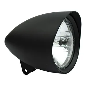 MCS Smoothie 5-3/4" headlamp with round visor. Black