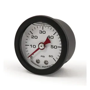 Marshall Marshall oil pressure gauge, 0-60 PSI. Black housing