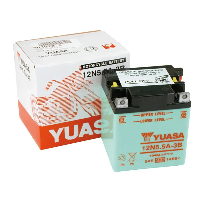 Yuasa 12V lead-acid battery. 5.5Ah