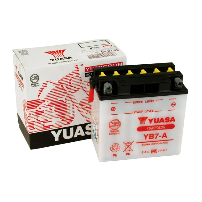 Yuasa Yumicron 12V lead-acid battery YB7-A. 7Ah - 66006-70