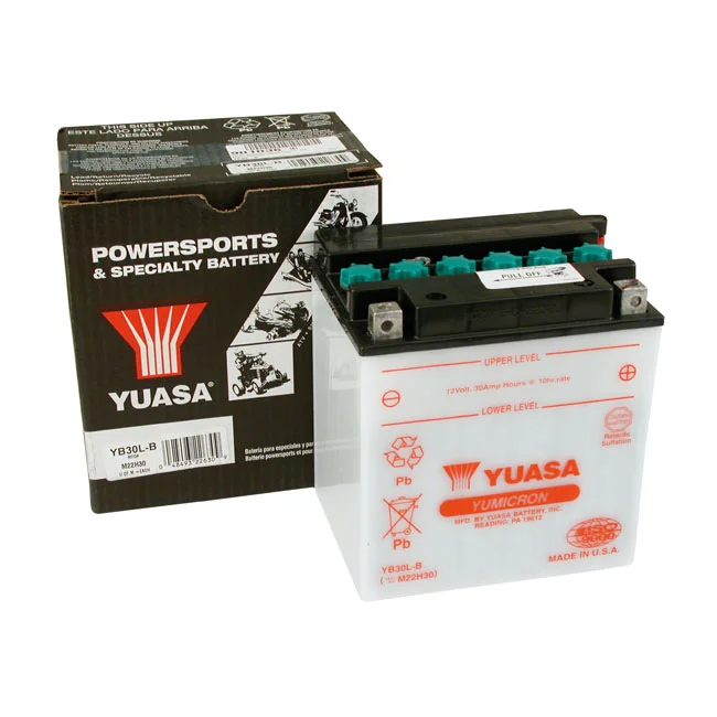 Yuasa Yumicron 12V lead-acid battery YB30L-B. 30Ah - 66010-97