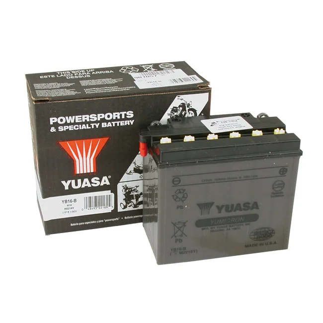 Yuasa Yumicron 12V lead-acid battery YB16-B. 19Ah - 65991-82B
