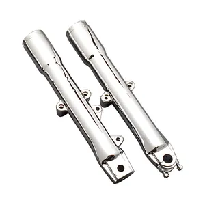 MCS Lower fork legs, single disc. Chrome