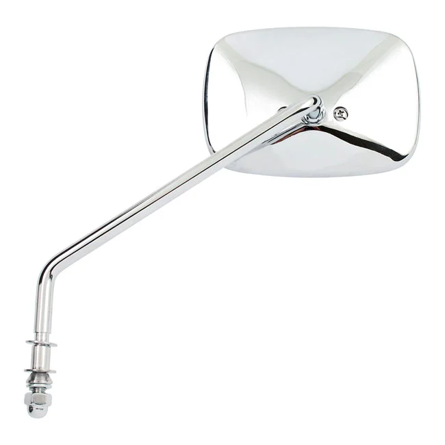 MCS Late OEM style mirror, long stem, left side. Chrome - 91894-82