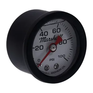 Marshall Marshall oil pressure gauge, 0-100 PSI. Black housing