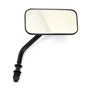 MCS Small rectangular mirror. short stem, black