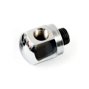 MCS Rocker box oil gauge fitting. Chrome