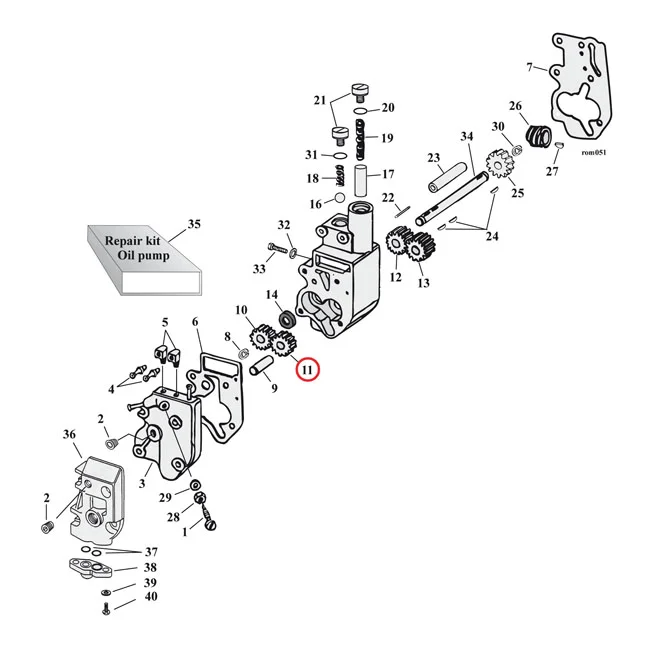 MCS Oil pump gear, idle - 26326-62A