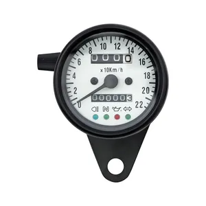 MCS LED mini speedo 2:1 kmh. Black with white face plate