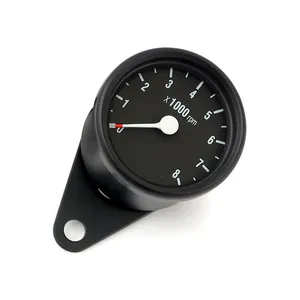 MCS Mini tachometer, electronic. 8000 RPM. Black