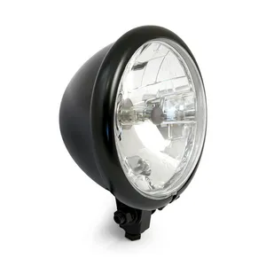 MCS Bates style 5-3/4" prismic H4 headlamp. Black