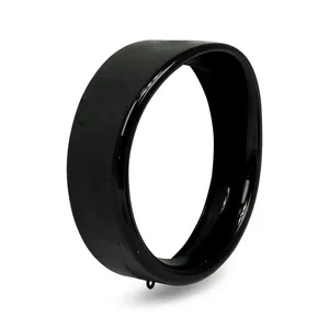 MCS Recessed trim ring with visor. 7" headlamp. Gloss black