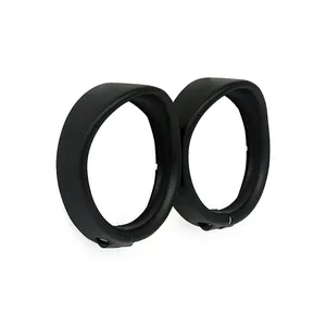 MCS Recessed trim rings with visor. turn signals. Black wrinkle