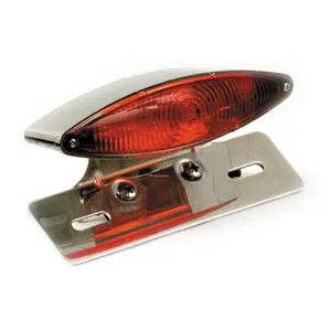 MCS Snakelight taillight. Chrome. with bracket