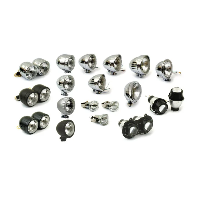 MCS Dual 4" H4 headlamp assembly. Chrome - 901860
