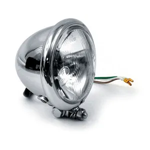MCS Bates style 4-1/2" 35/35w headlamp. Chrome