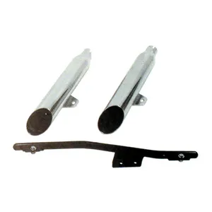 Paughco Paughco, Replacement muffler kit. Slash cut. Chrome