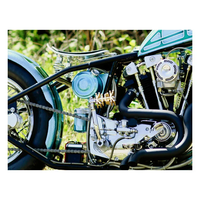 Paughco ''Old STF'' brass kick pedal. Clear